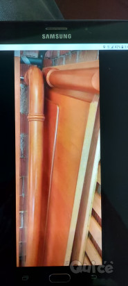 LETTO MATRIMONIALE PARI AL NUOVO STRUTTURA IN LEGNO MASSICCIO COMPLETO DI RETE A foto-66566