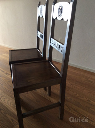 N. 2 sedie in legno, anni 50/60 foto-133933