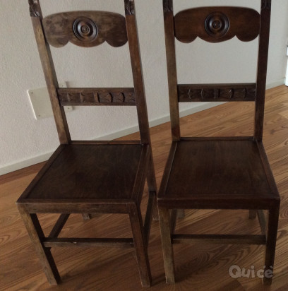 N. 2 sedie in legno, anni 50/60 foto-18153