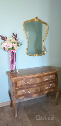 Comoncino in legno naturale stile Liberty foto-147009