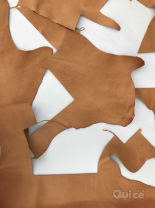 Ritagli cuoio a vacchetta naturale foto-30378