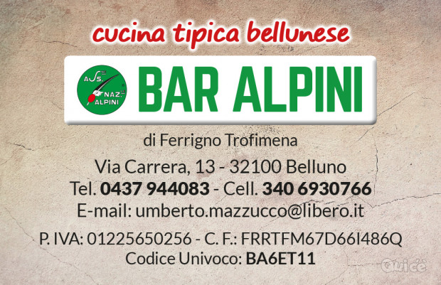 BAR ALPINI BELLUNO CERCHIAMO CAMERIERA PART-TIME DAL LUNEDI' AL SABATO PRANZO foto-30735