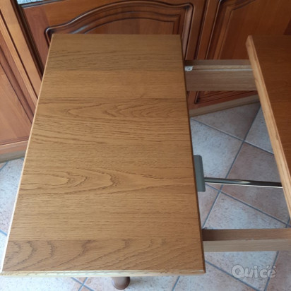 Tavolo in legno allungabile, gambe tornite massicce, lu 115(155) x la 70 x h78  foto-308458
