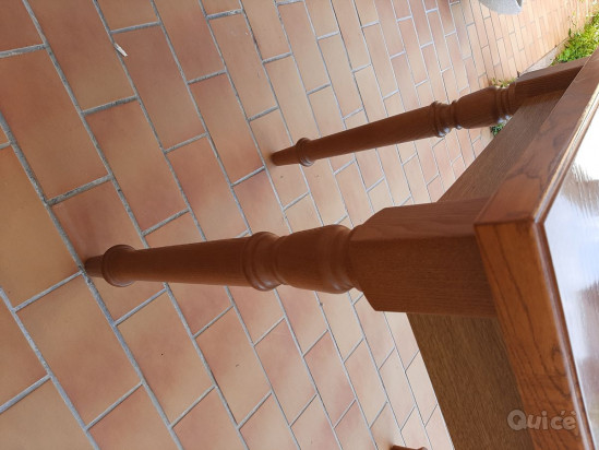 Tavolo in legno allungabile, gambe tornite massicce, lu 115(155) x la 70 x h78  foto-308460