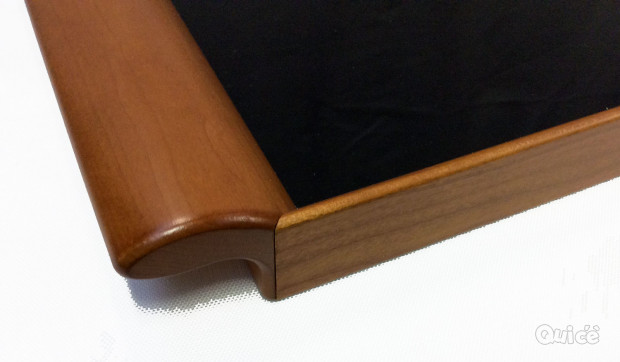 Vassoio manici in legno e piano decorato in vetro  - 3 varianti foto-330202