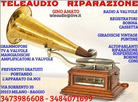 Riparazione radio d'epoca-Grammofoni-Amplificatori foto-44544