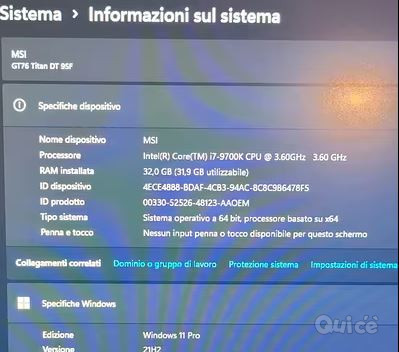 PC Gaming Msi titan gt76 titan dt 9sf foto-392085