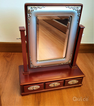 Specchiera in legno marrone scuro foto-48004