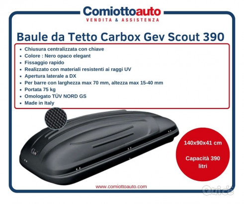 BAULE DA TETTO CARBOX GEV SCOUT 390 foto-49067