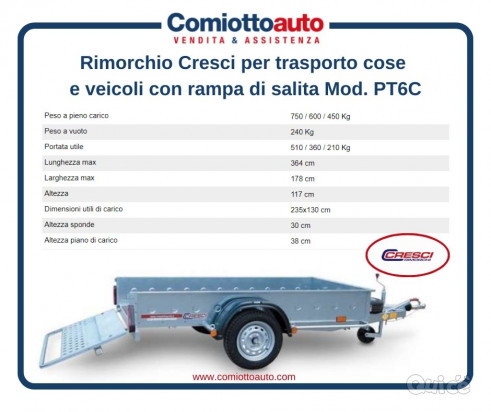CRESCI RIMORCHI Rimorchio Cresci PT 6C foto-49087