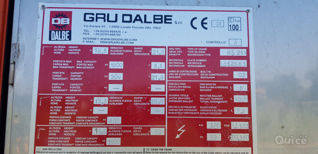 Gru automontante Dalbe HS 211 monotrifase foto-40611