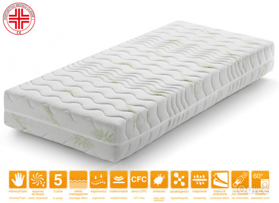 Materasso in Memory modello RAINBOW singolo 80x190 cm foto-58877