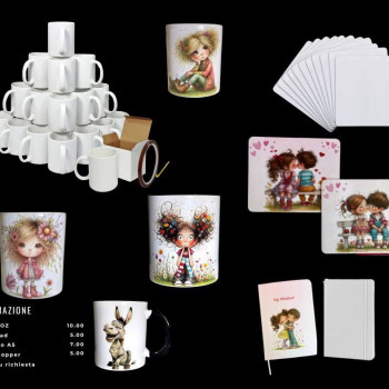 Tazze o oggetti con stampa sublibatica personalizzabili