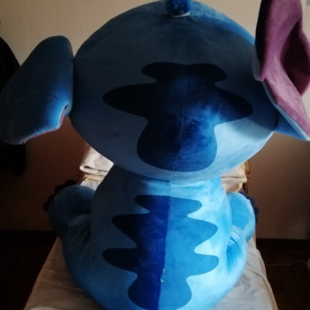 PELUCHE GRANDE STITCH BLU PARLANTE 