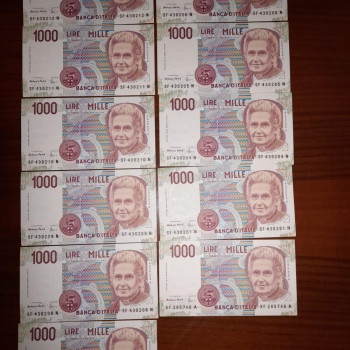  banconote da mille lire maria montessori