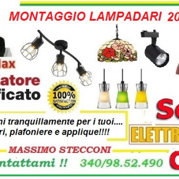 Montaggio plafoniere led Roma San Lorenzo 