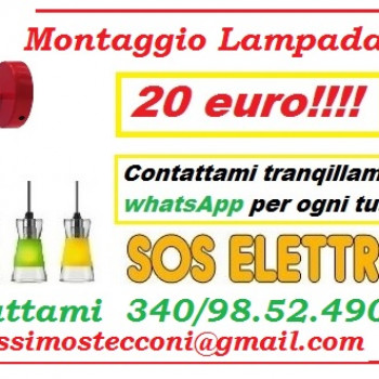 Montaggio lampadari, plafoniere e applique Roma 