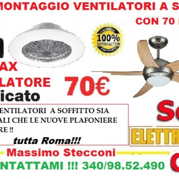Montaggio ventilatore a soffitto Ardea 