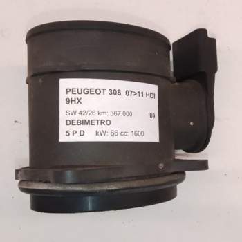 Debimetro PEUGEOT 308 1600cc HDI  del 2009