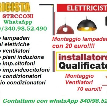 Lampadari installazione su Roma 