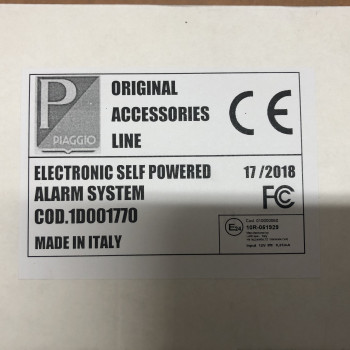Allarme elettronico originale per Vespa GTS GTV GT cod. 1D001770 