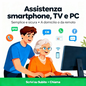 Assistenza smartphone, TV e PC per anziani