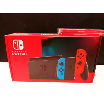 Console Nintendo SWITCH Standard + 2 Giochi - NUOVO SIGILLATO 