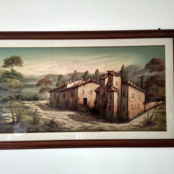 Quadro di paesaggio  di Ferri E.